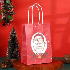 1pc Cartoon Christmas Gift Bag Good Load Bearing Paper Bag European Printed