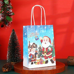 1pc Cartoon Christmas Gift Bag Good Load Bearing Paper Bag European Printed