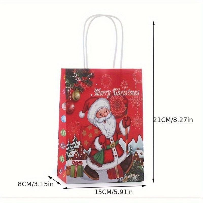 1pc Cartoon Christmas Gift Bag Good Load Bearing Paper Bag European Printed