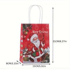 1pc Cartoon Christmas Gift Bag Good Load Bearing Paper Bag European Printed