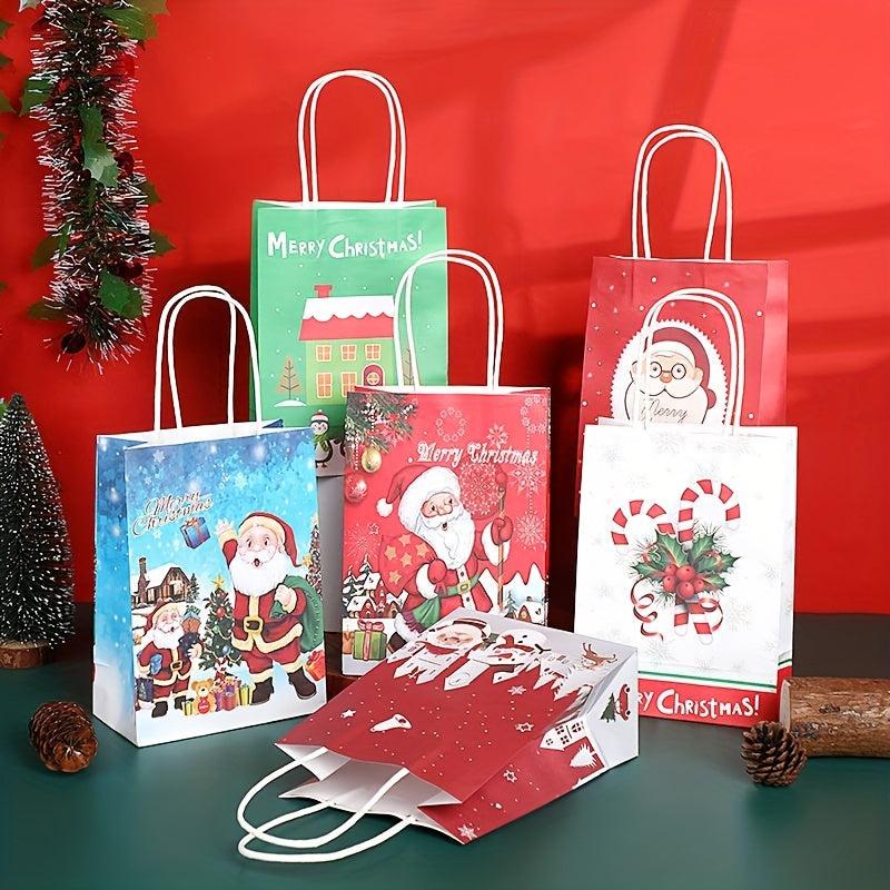 1pc Cartoon Christmas Gift Bag Good Load Bearing Paper Bag European Printed