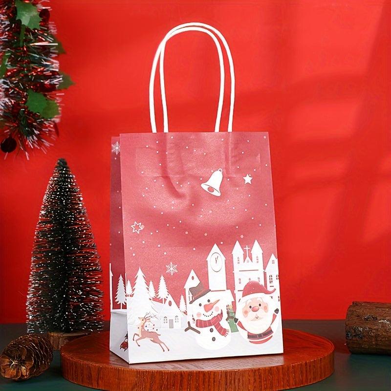 1pc Cartoon Christmas Gift Bag Good Load Bearing Paper Bag European Printed