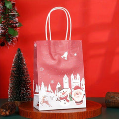 1pc Cartoon Christmas Gift Bag Good Load Bearing Paper Bag European Printed