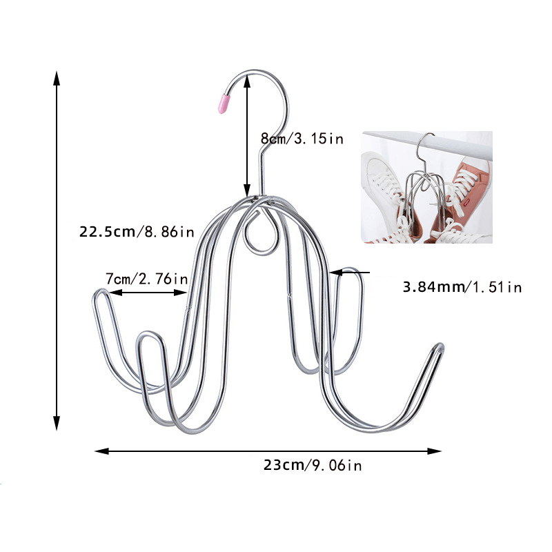 Windproof Shoe Drying Rack Balcony Shoe Hanger Holder For Sandals & Shoes