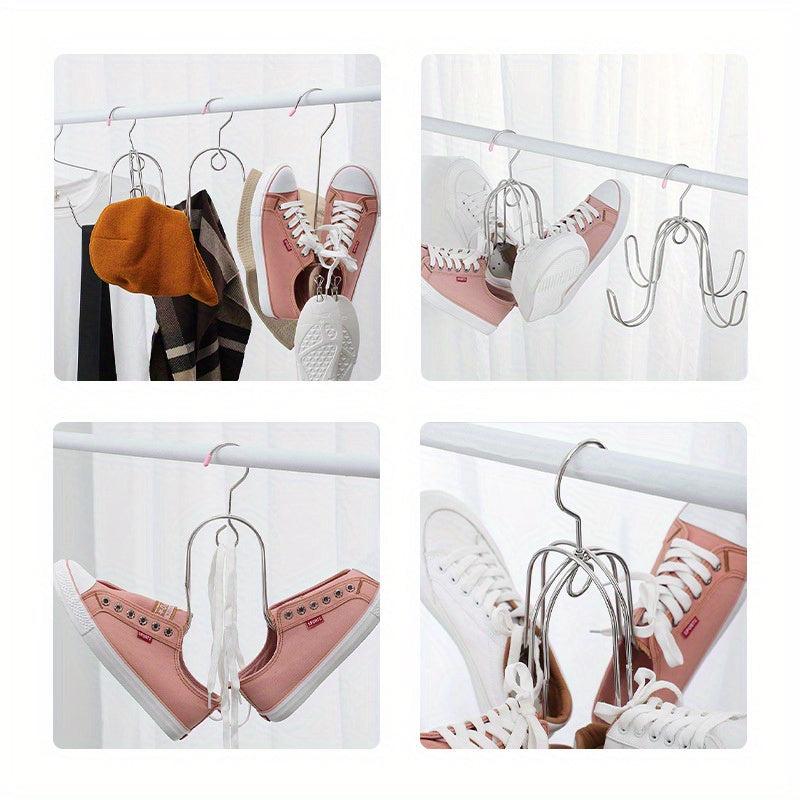 Windproof Shoe Drying Rack Balcony Shoe Hanger Holder For Sandals & Shoes