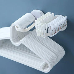 Foldable Clothes Hanger Hook Wall Sticking Storage Rack