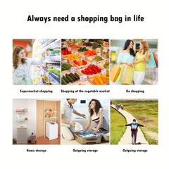 5pcs Foldable Waterproof Shopping Bag Large Capacity for Travel Outdoor