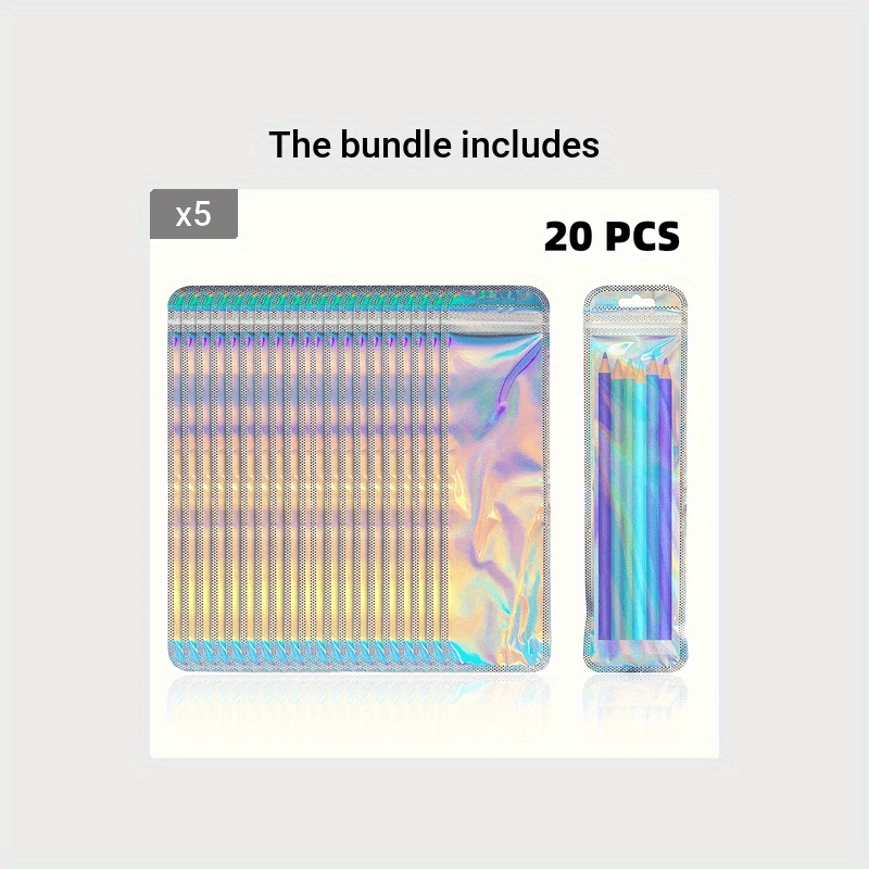 Colorful Laser Packaging Bags for Pens Makeup Brushes Jewelry Lip Gloss