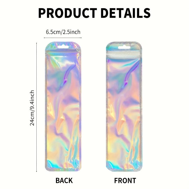 Colorful Laser Packaging Bags for Pens Makeup Brushes Jewelry Lip Gloss