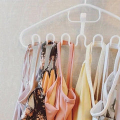 3pcs Wave Shape Clothes Hanger Underwear Bags Hanging Rack