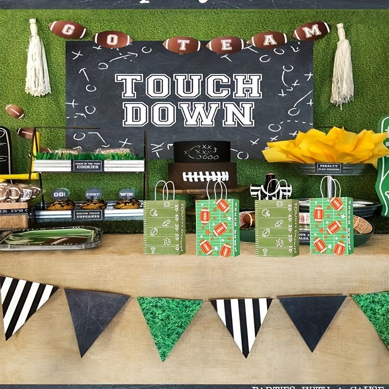 8pcs Football Party Treat Bags for Game Party Favor