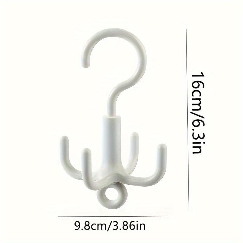 2pcs Rotating Clothes Hanger No Punching Needed Scarf Organizer Belt Rack