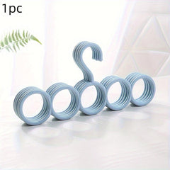 6 Hole Plastic Scarf Tie Hangers Non Slip Underwear Socks Hangers