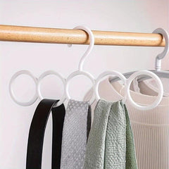 6 Hole Plastic Scarf Tie Hangers Non Slip Underwear Socks Hangers