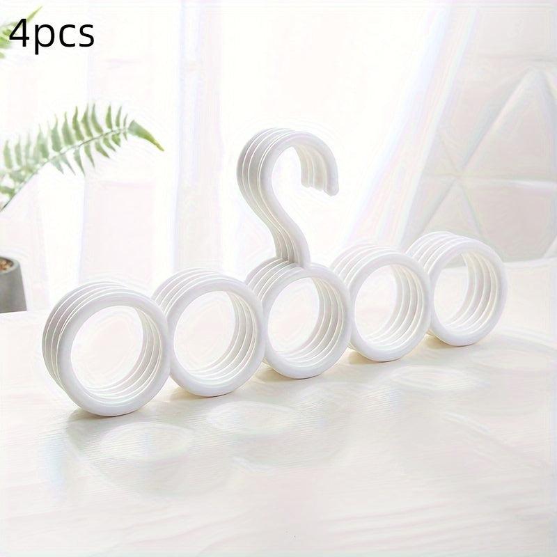 6 Hole Plastic Scarf Tie Hangers Non Slip Underwear Socks Hangers