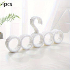 6 Hole Plastic Scarf Tie Hangers Non Slip Underwear Socks Hangers