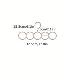 6 Hole Plastic Scarf Tie Hangers Non Slip Underwear Socks Hangers