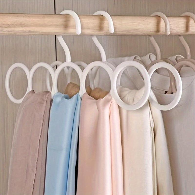 6 Hole Plastic Scarf Tie Hangers Non Slip Underwear Socks Hangers