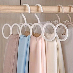 6 Hole Plastic Scarf Tie Hangers Non Slip Underwear Socks Hangers