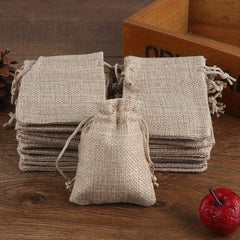 30pcs Coarse Linen Drawstring Bags for Parties or Hotel