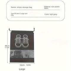Non woven Fabric Drying Shoe Bag Drawstring Dust Cover Storage Bag