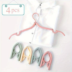 4pcs Folding Hanger Travel Portable Storage Trip Telescopic Drying Rack