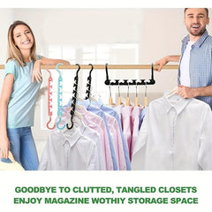 Foldable Closet Organizer & Storage Rack Clothes Hanger - Save Wardrobe Space