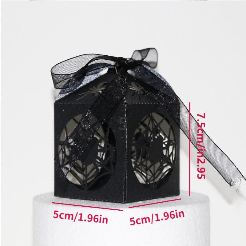 4pcs Halloween Candy Paper Box Pumpkin Ghost Laser Hollow High-end