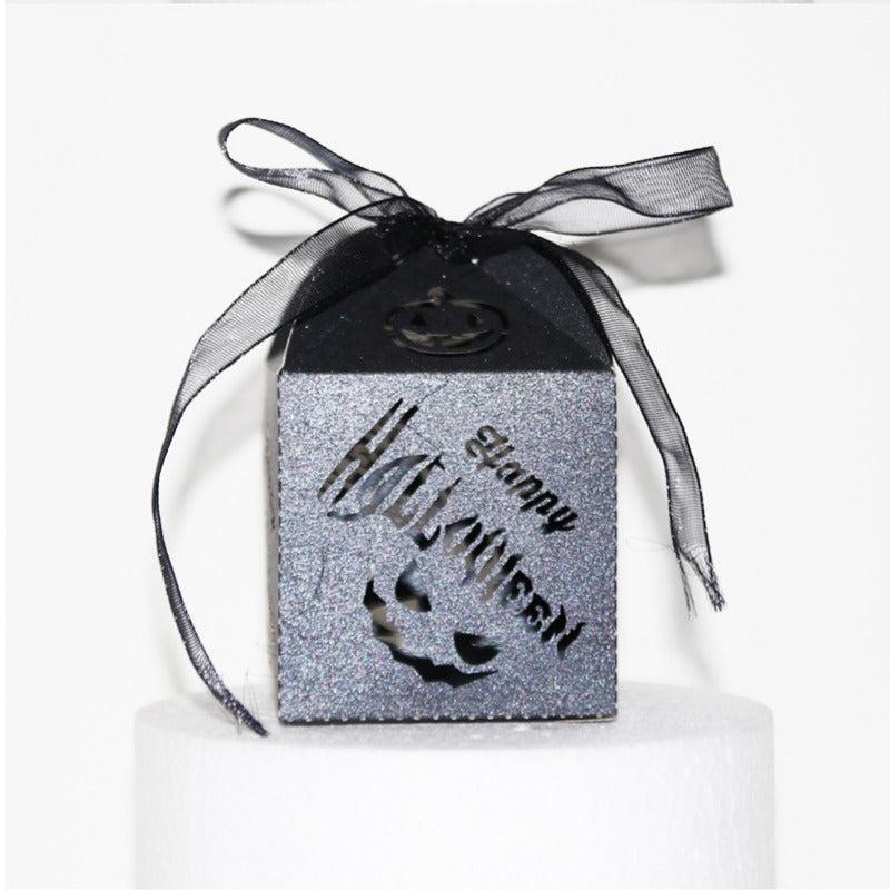 4pcs Halloween Candy Paper Box Pumpkin Ghost Laser Hollow High-end