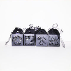 4pcs Halloween Candy Paper Box Pumpkin Ghost Laser Hollow High-end