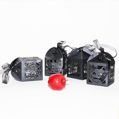 4pcs Halloween Candy Paper Box Pumpkin Ghost Laser Hollow High-end