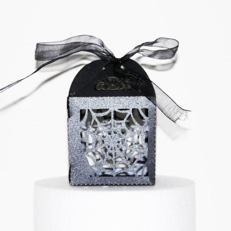 4pcs Halloween Candy Paper Box Pumpkin Ghost Laser Hollow High-end