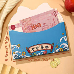 4pcs Dragon Year Spring Blessing Lucky Red Envelopes