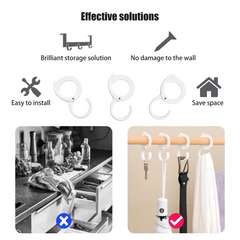 5pcs Adjustable S Shaped Hook Safety Buckle Hanger