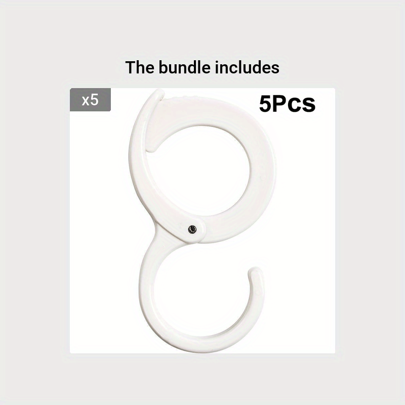 5pcs Adjustable S Shaped Hook Safety Buckle Hanger