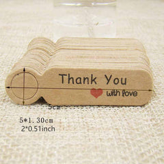 100pcs Baking Small Label DIY Jewelry Material Hangtag Bookmark Gift Card