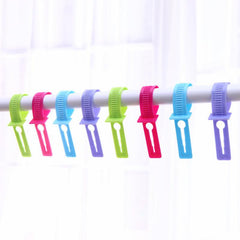 10pcs Home Clothes Hanger Organizer Hook Anti Slip Fixed Buckle
