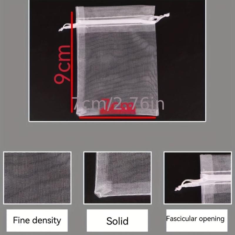 10pcs Christmas Gift Bag Drawstring Mixed Organza Candy Bag
