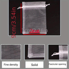 10pcs Christmas Gift Bag Drawstring Mixed Organza Candy Bag