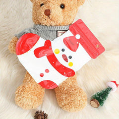 10pcs Christmas Socks Gift Bag Self-sealing Biscuit Candy Packaging