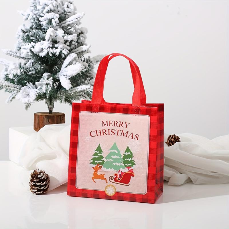 Creative Cartoon Christmas Style Printed Gift Bag Non-woven Packaging