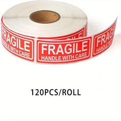 Handle with Care Fragile Stickers 500 pcs 2.54x7.62 cm Adhesive Labels