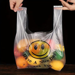 Eco Reusable Grocery Bag with Handle Thank You T-shirt Bag 50/100pcs