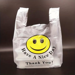 Eco Reusable Grocery Bag with Handle Thank You T-shirt Bag 50/100pcs