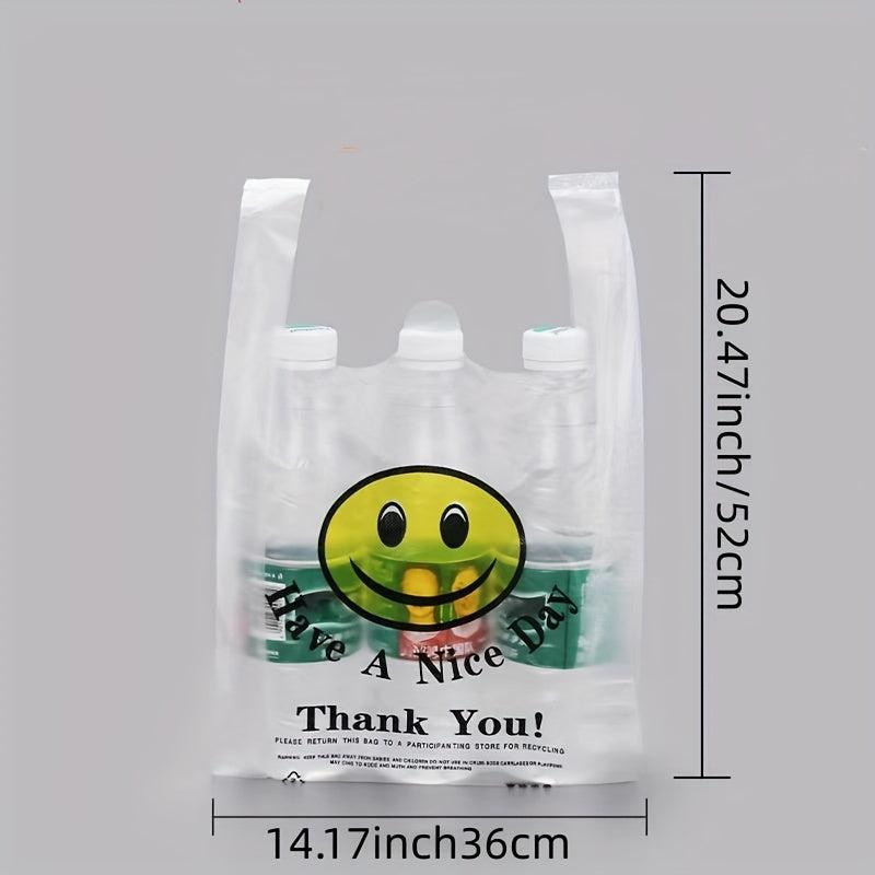 Eco Reusable Grocery Bag with Handle Thank You T-shirt Bag 50/100pcs