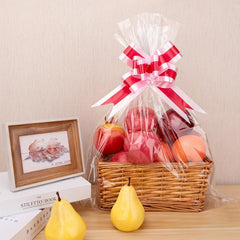10pcs Clear Cellophane Basket Bags Large Size for Gifts