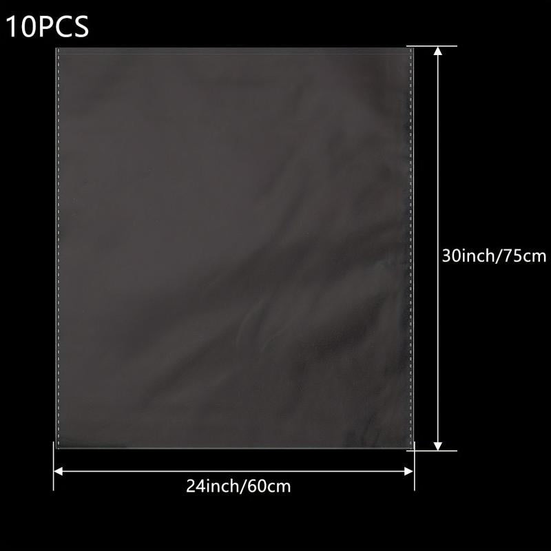 10pcs Clear Cellophane Basket Bags Large Size for Gifts