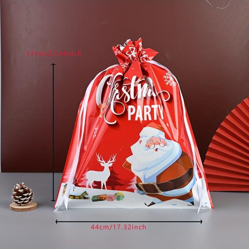 18pcs Christmas Gift Packaging Bags - Various Styles Combo Plastic Bags