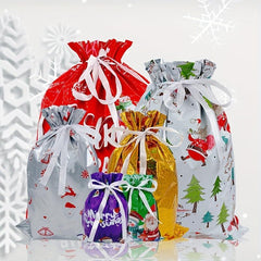 18pcs Christmas Gift Packaging Bags - Various Styles Combo Plastic Bags