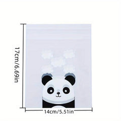 100pcs Panda Pattern Cellophane Bag Plastic Pastry Bag Party Favor Bag